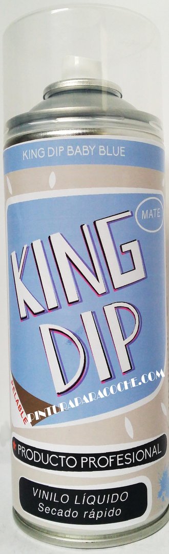 Spray Pintura King Dip Vinilo Azul Mate 400ml.